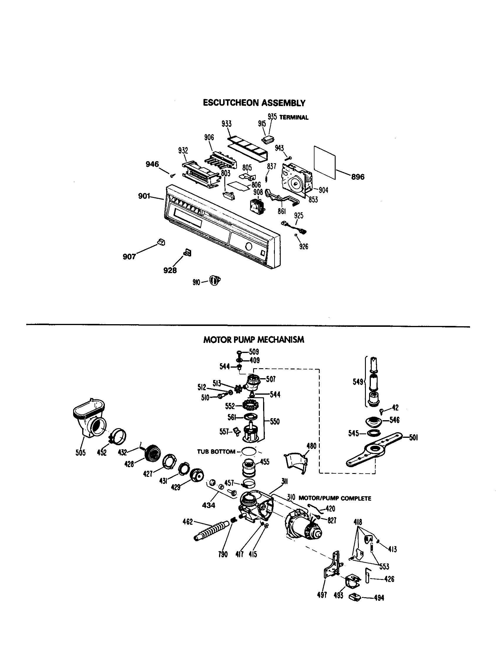 CONTROL PANEL AND MOTOR PUMP