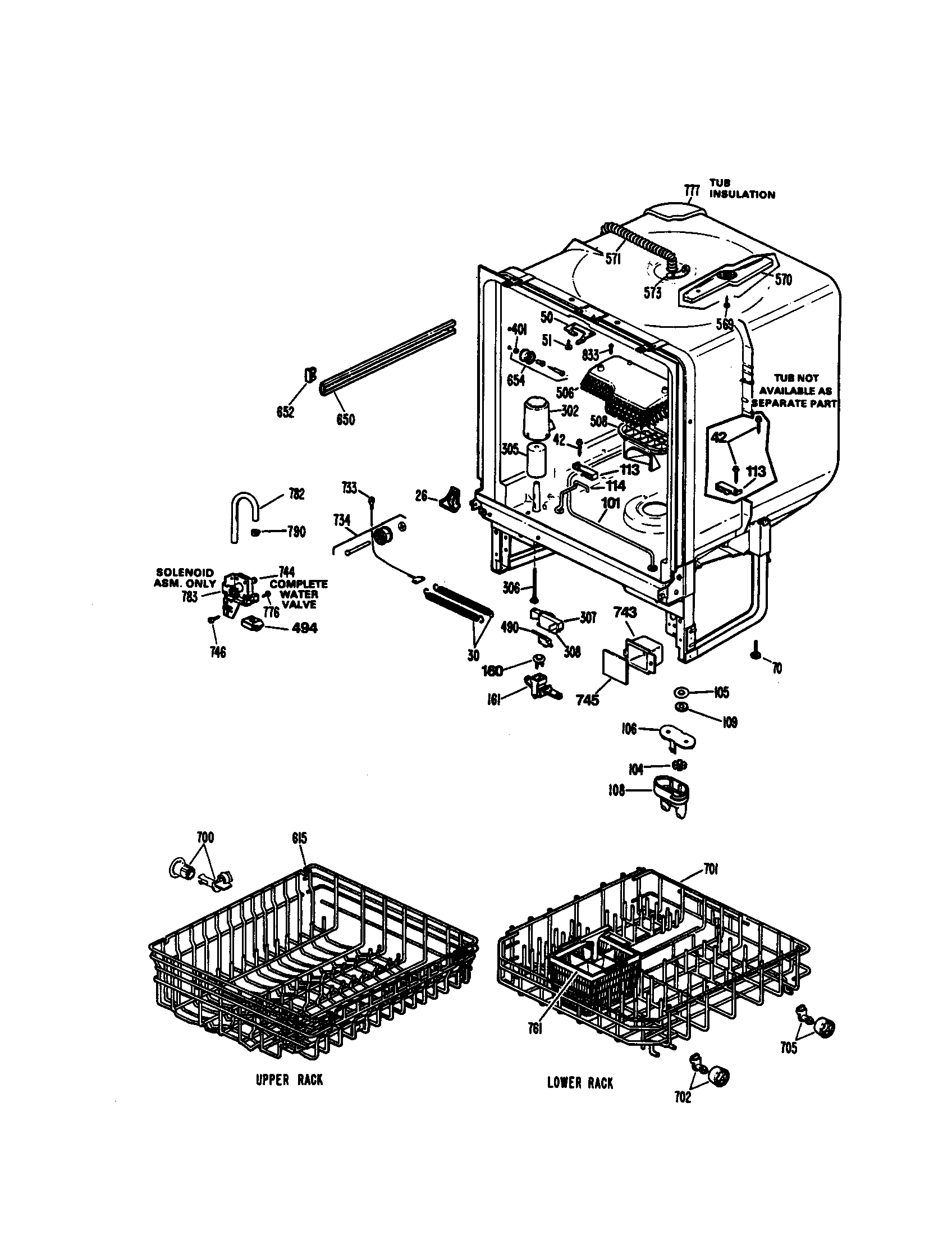 Dishwasher tub (363.1444195)