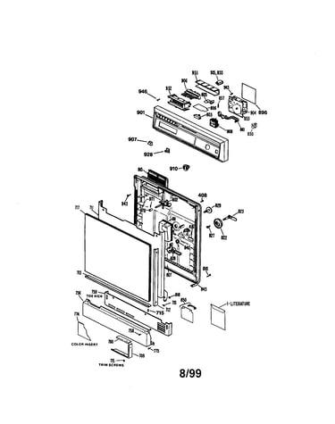 Dishwasher door (363.1434595)