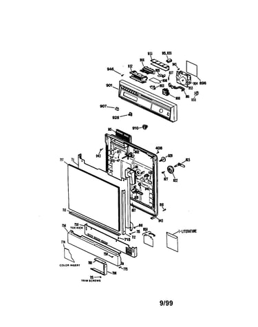 Dishwasher door (363.1414595)