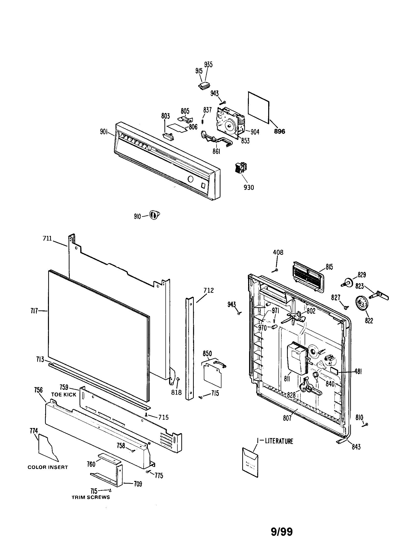 Dishwasher door (363.1404895)
