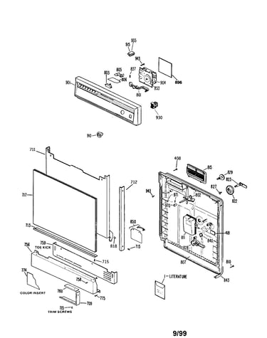 Dishwasher door (363.1404895)