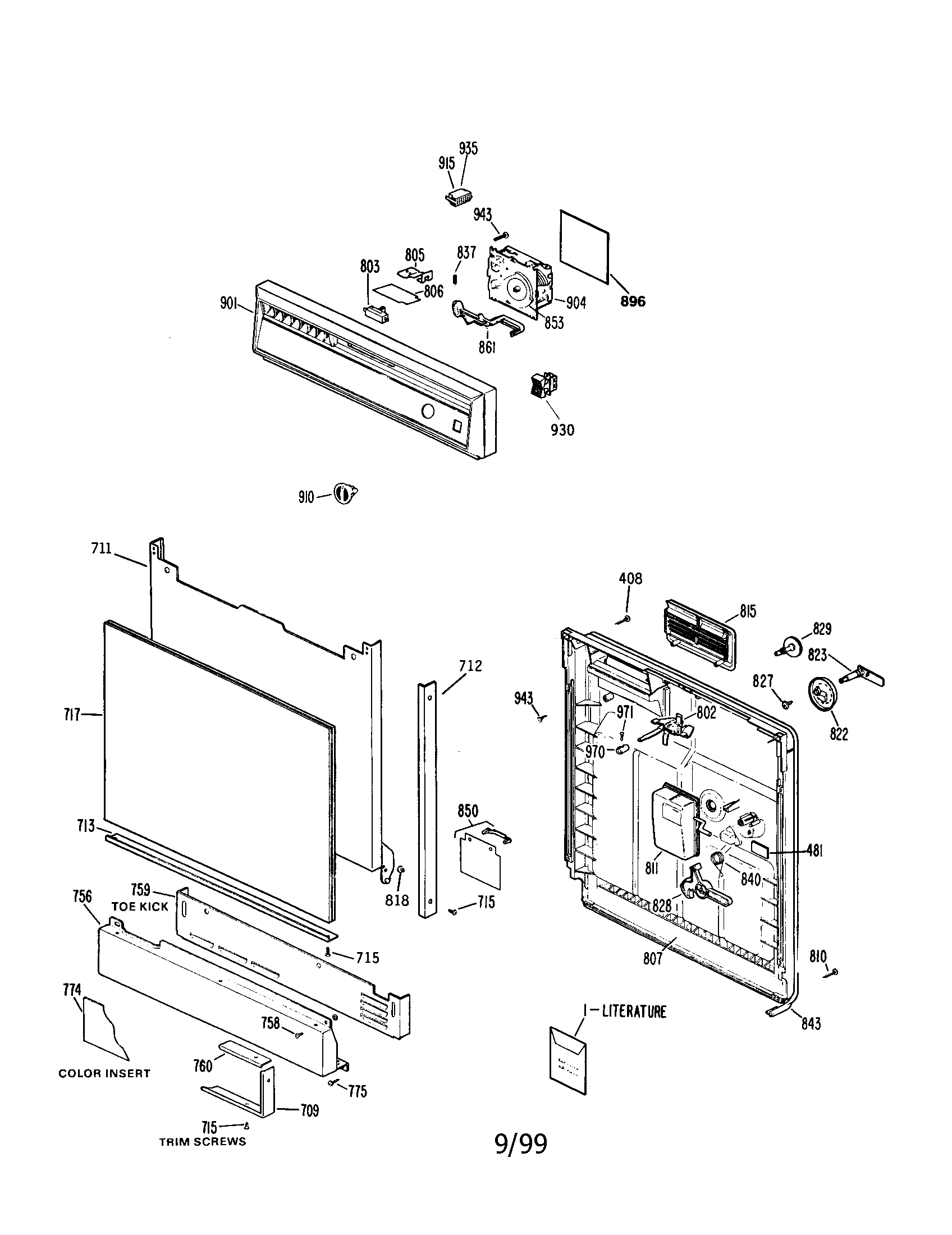 DISHWASHER DOOR (3631404595)