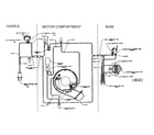 Eureka 5190AT handle/motor compartment/base diagram