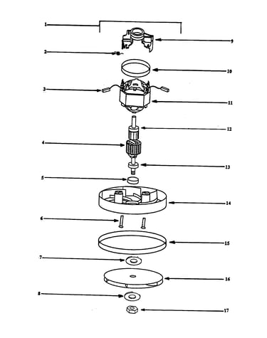 Complete motor assembly