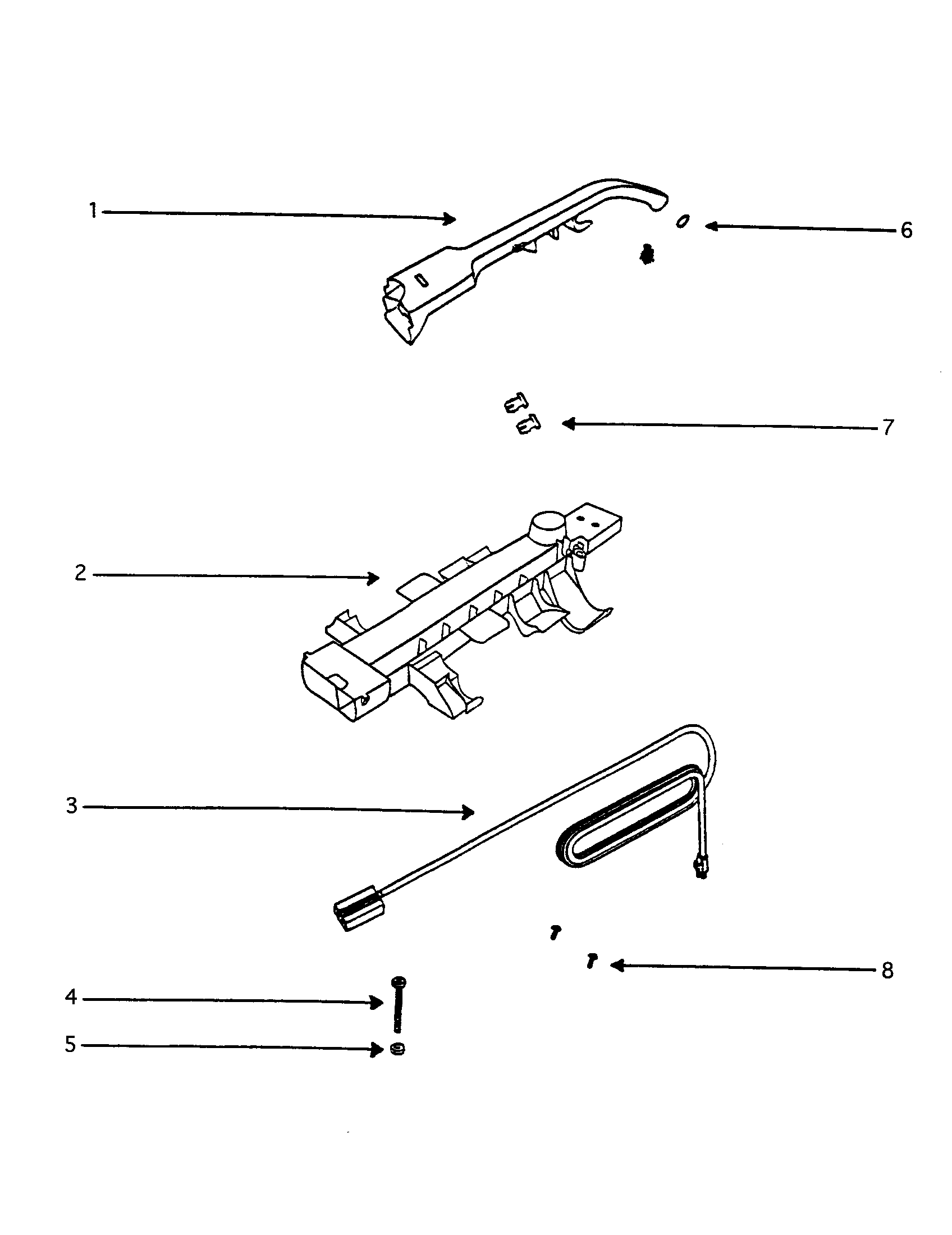 Upper handle assembly