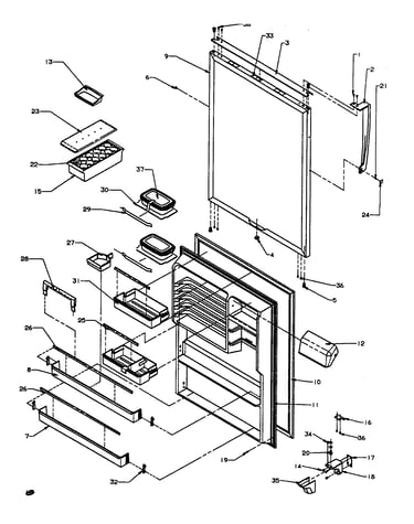 Refrigerator door txi//tx21a3