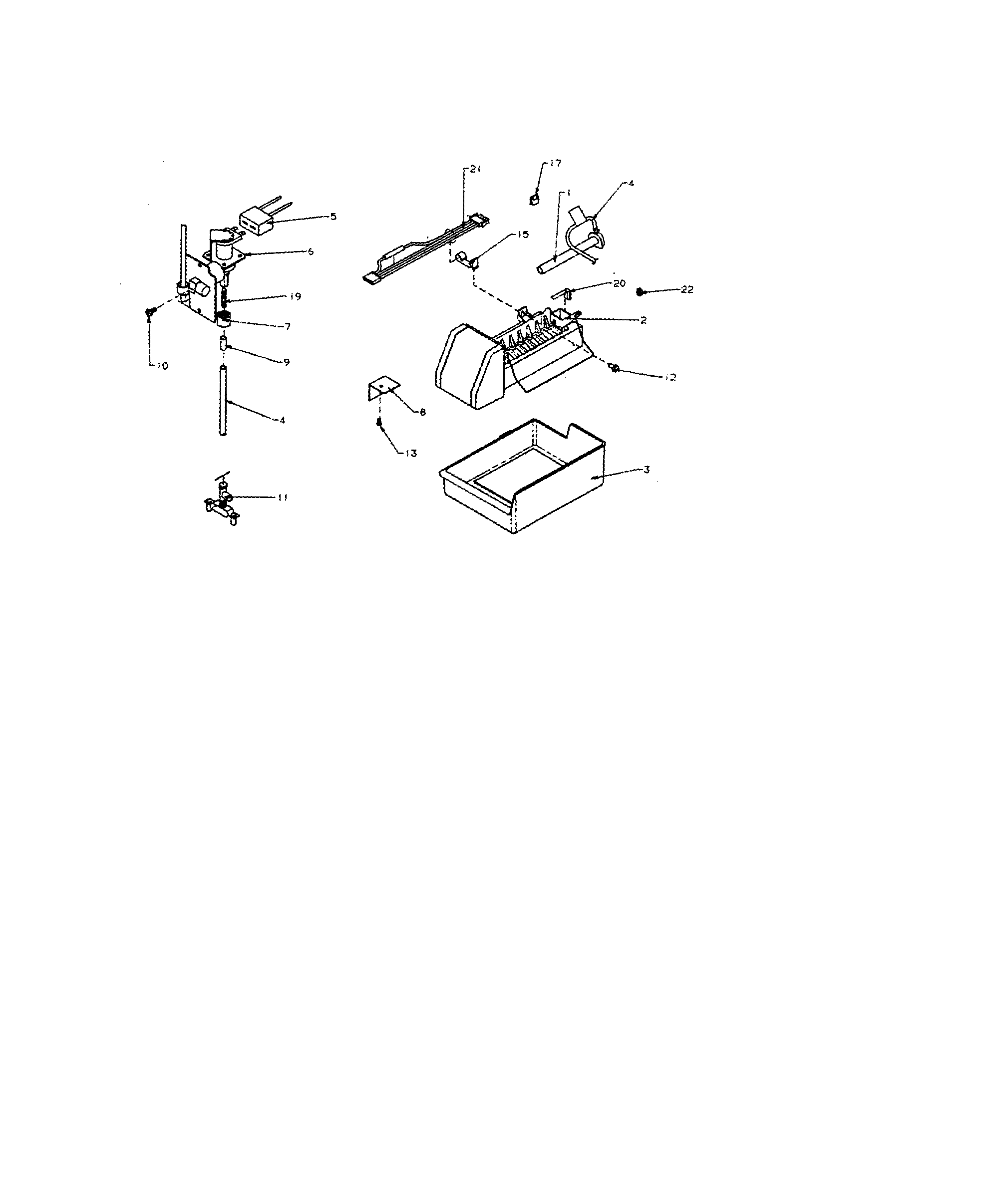 Add-on ice maker assembly