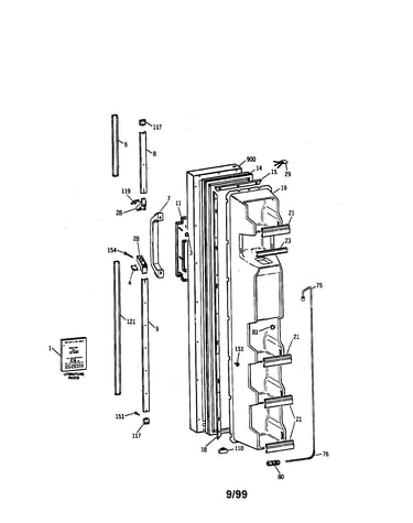 Freezer door
