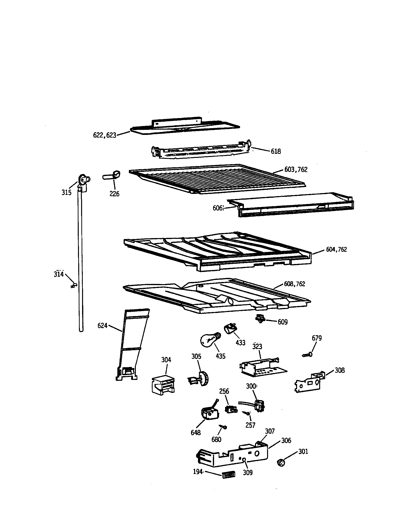 COMPARTMENT SEPARATOR PARTS