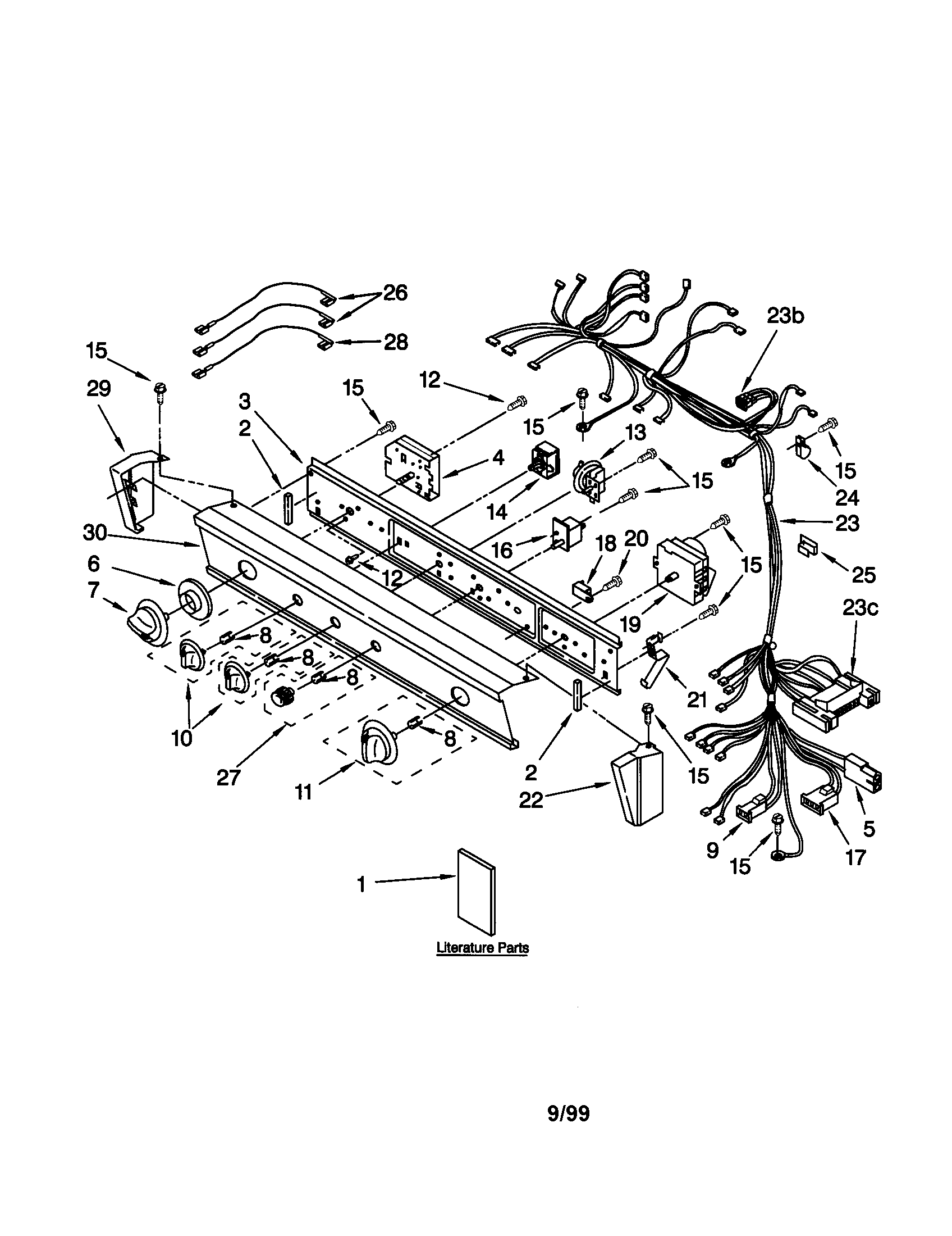 WASHER/DRYER CONTROL PANEL