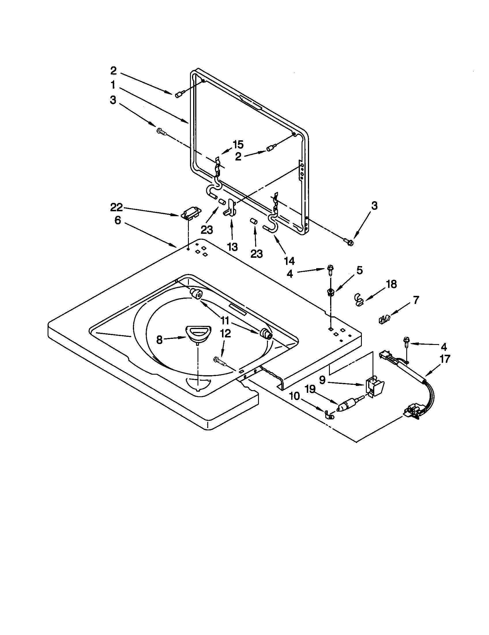 WASHER TOP AND LID