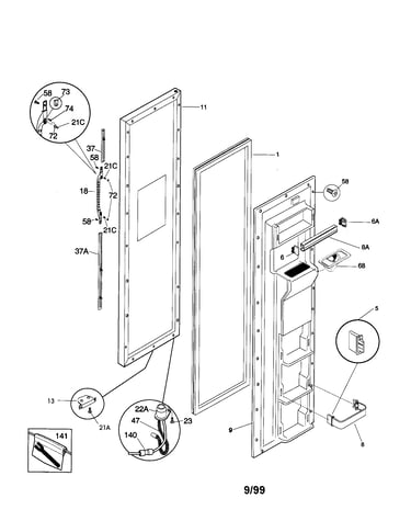 Freezer door