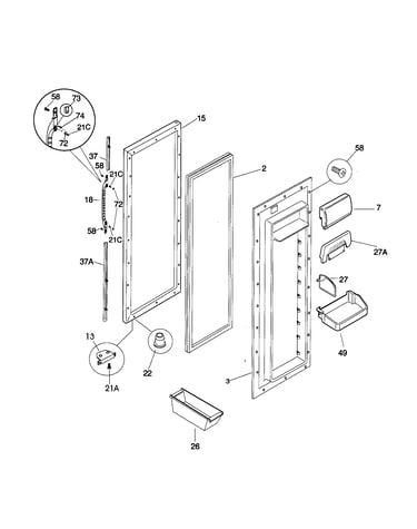 Refrigerator door