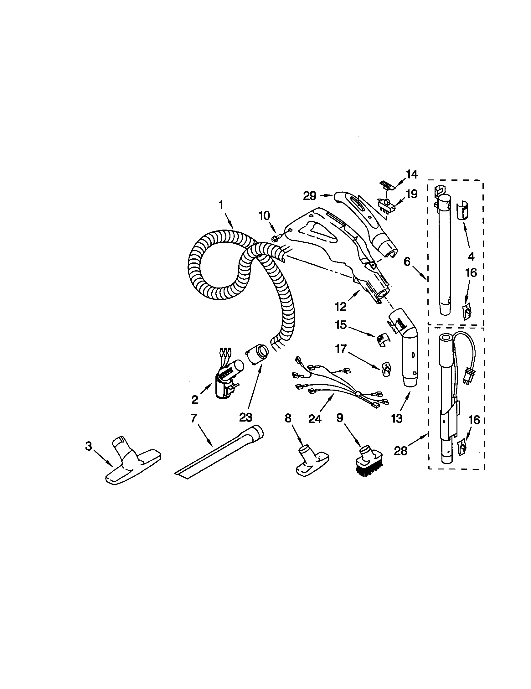Hose and attachment