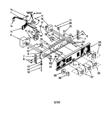 Washer/dryer control panel