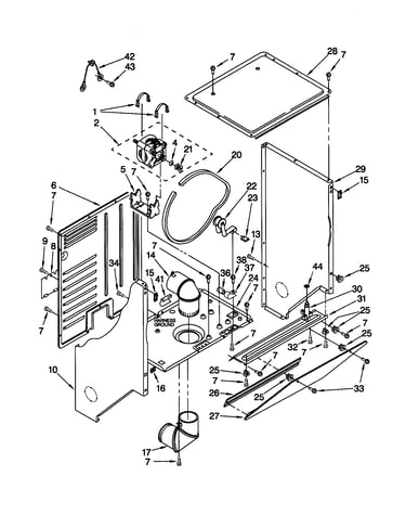 Dryer cabinet and motor