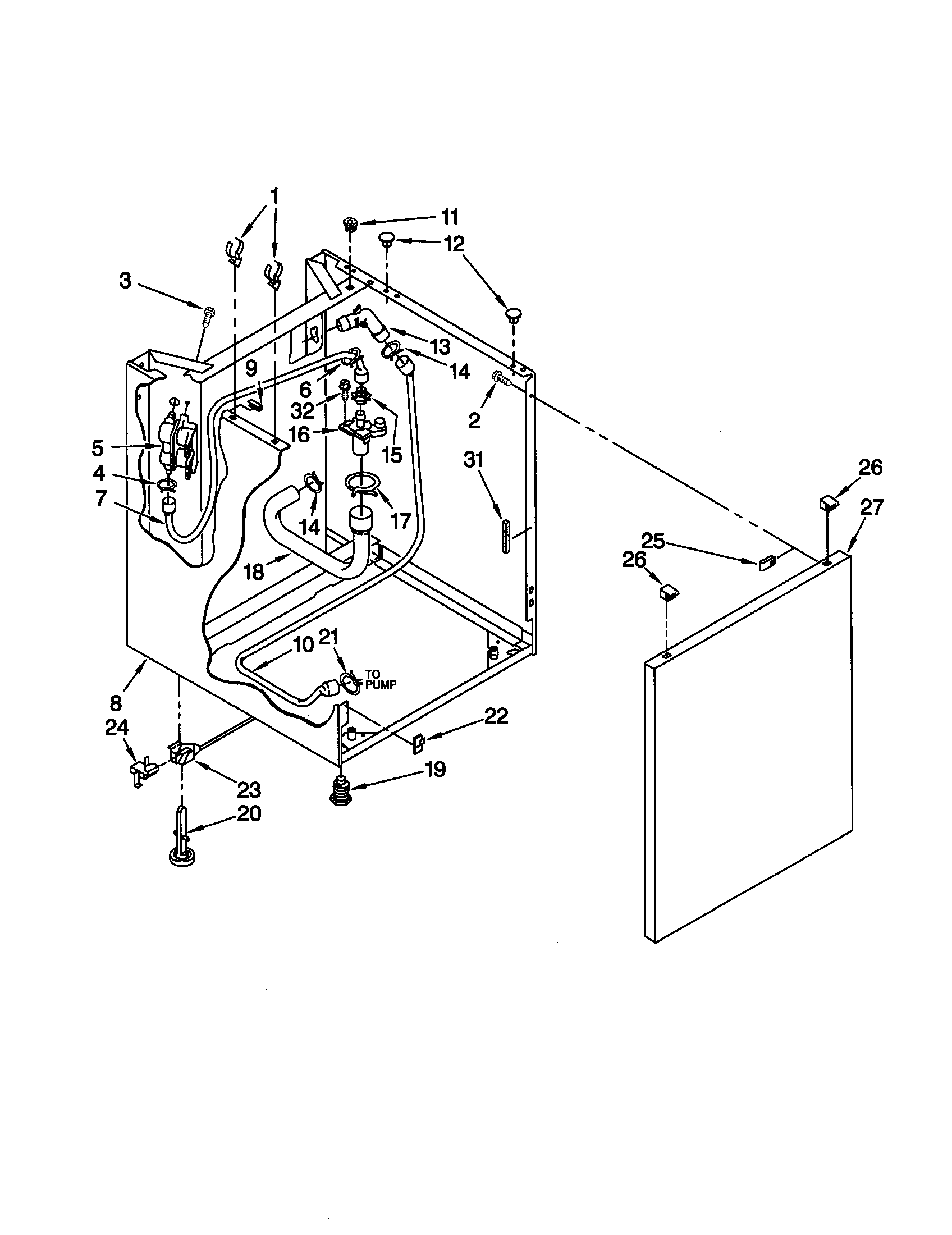 Washer cabinet