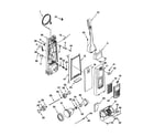 Kenmore 11639512990 dust compartment and motor diagram