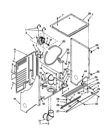 Dryer cabinet and motor