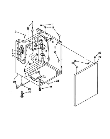 Washer cabinet