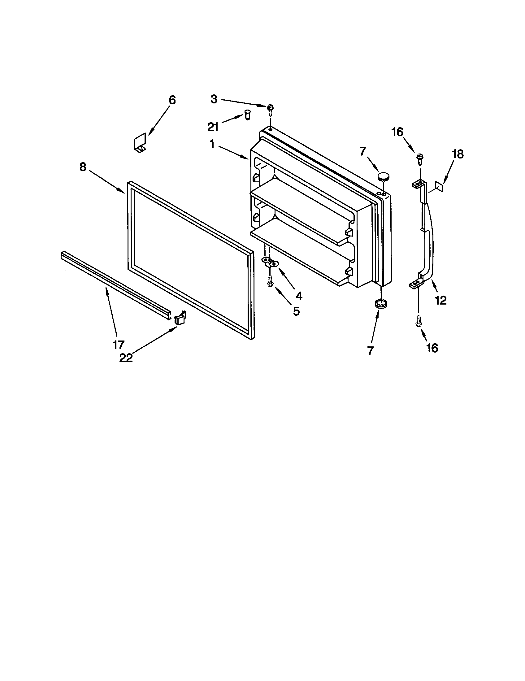 Freezer door