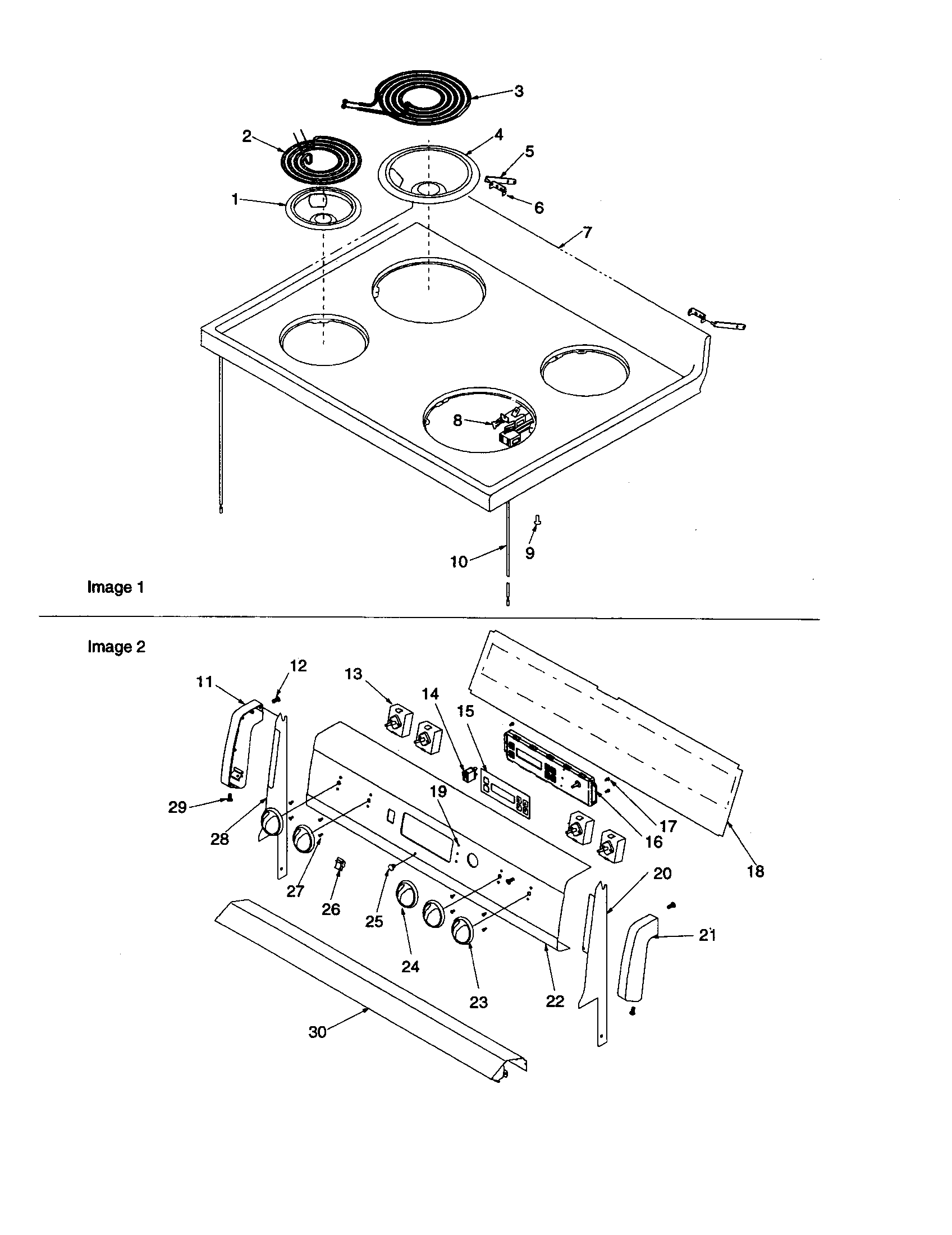 Main top and backguard assembly
