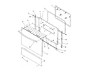 Amana ARR6102W-P1143651NW oven door/decorative panel diagram