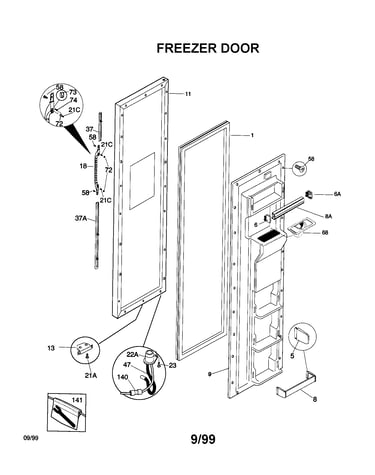 Freezer door