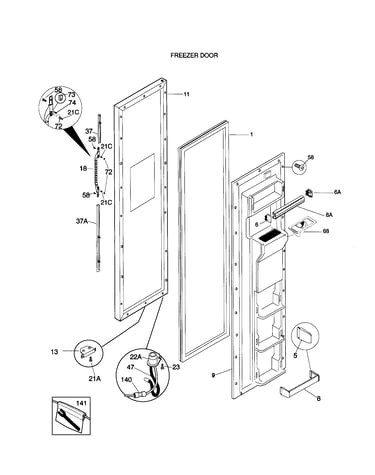 Freezer door