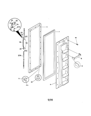 Freezer door