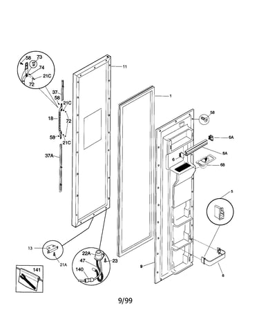 Freezer door