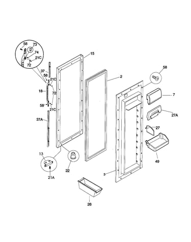Refrigerator door
