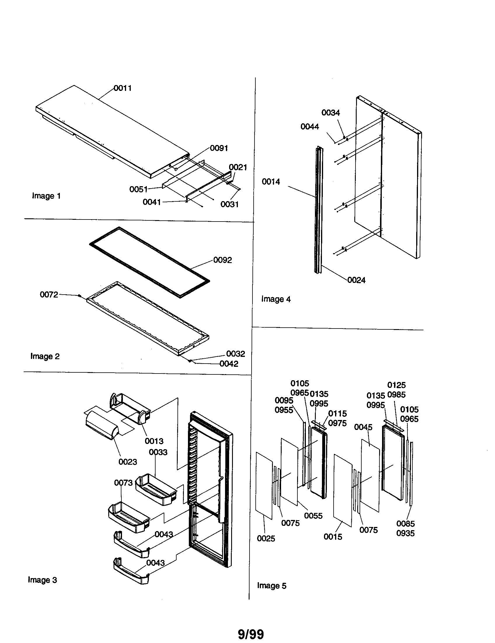 Refrigerator door/trim/handles