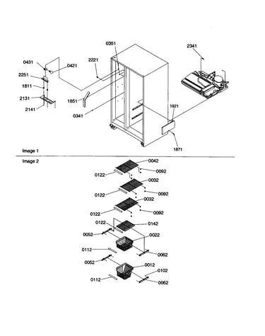 Freezer shelves/lights
