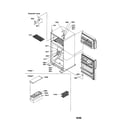 Amana TX19V2E-P1306303WE hinges/freezer shelves/accessories diagram