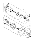 Agitator motor and gear assembly