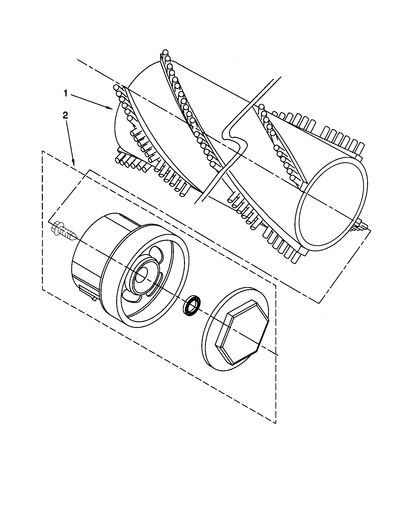 AGITATOR AND ENDCAP ASSEMBLY