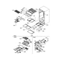 Amana TM18V2L-P1318006WL interior cabinet/drain block assy. diagram