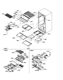 Interior cabinet/drain block assy.