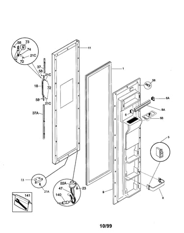 Freezer door
