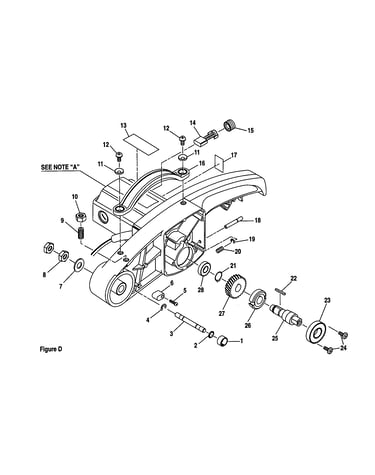 Gear shaft and brush assembly