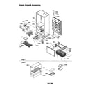 Amana B136CAL1-P1318403W drawer, hinges and accessories diagram