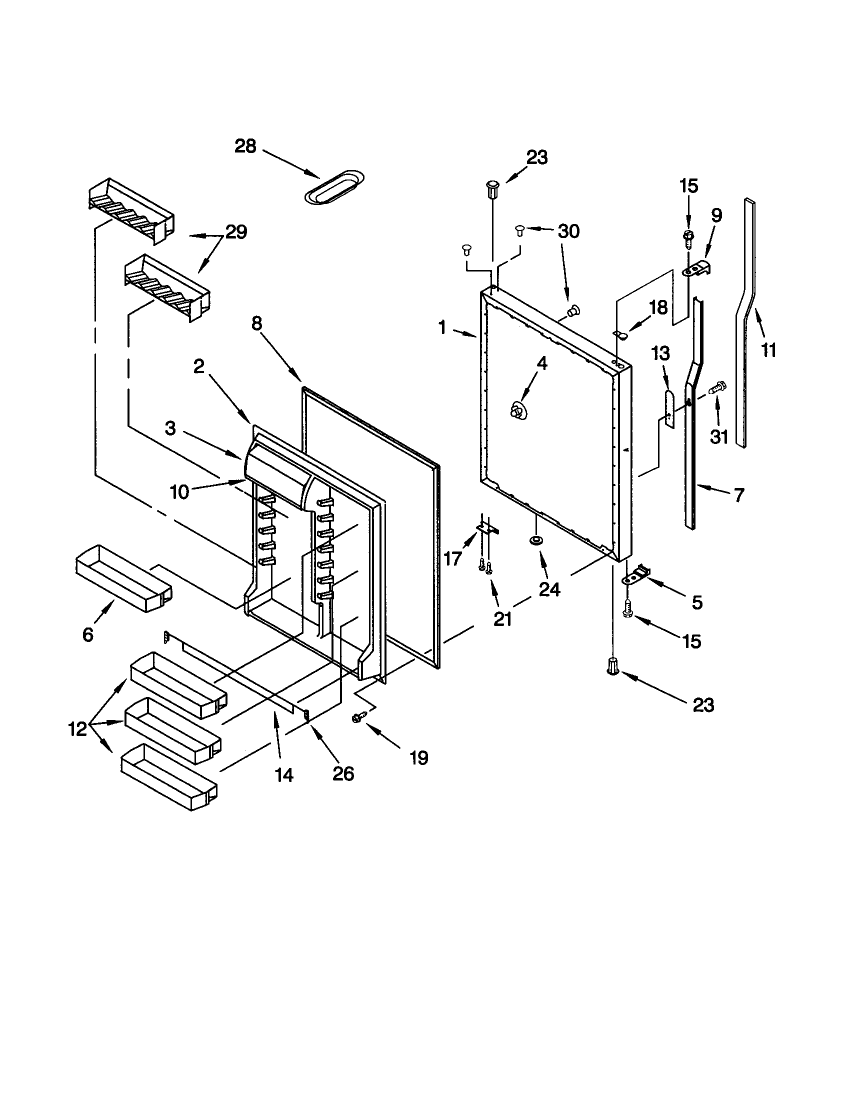 Refrigerator door