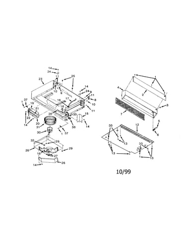 Ducted eye-level oven hood