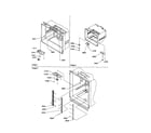 Amana BRF20TW-P1199201WW shelf ladders/light assemblies diagram