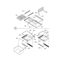 Amana BRF20TE-P1199202WE freezer shelf/deli/crisper assembly diagram