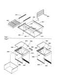 Freezer shelf/deli/crisper assembly