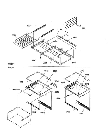 Freezer shelf/deli/crisper assembly