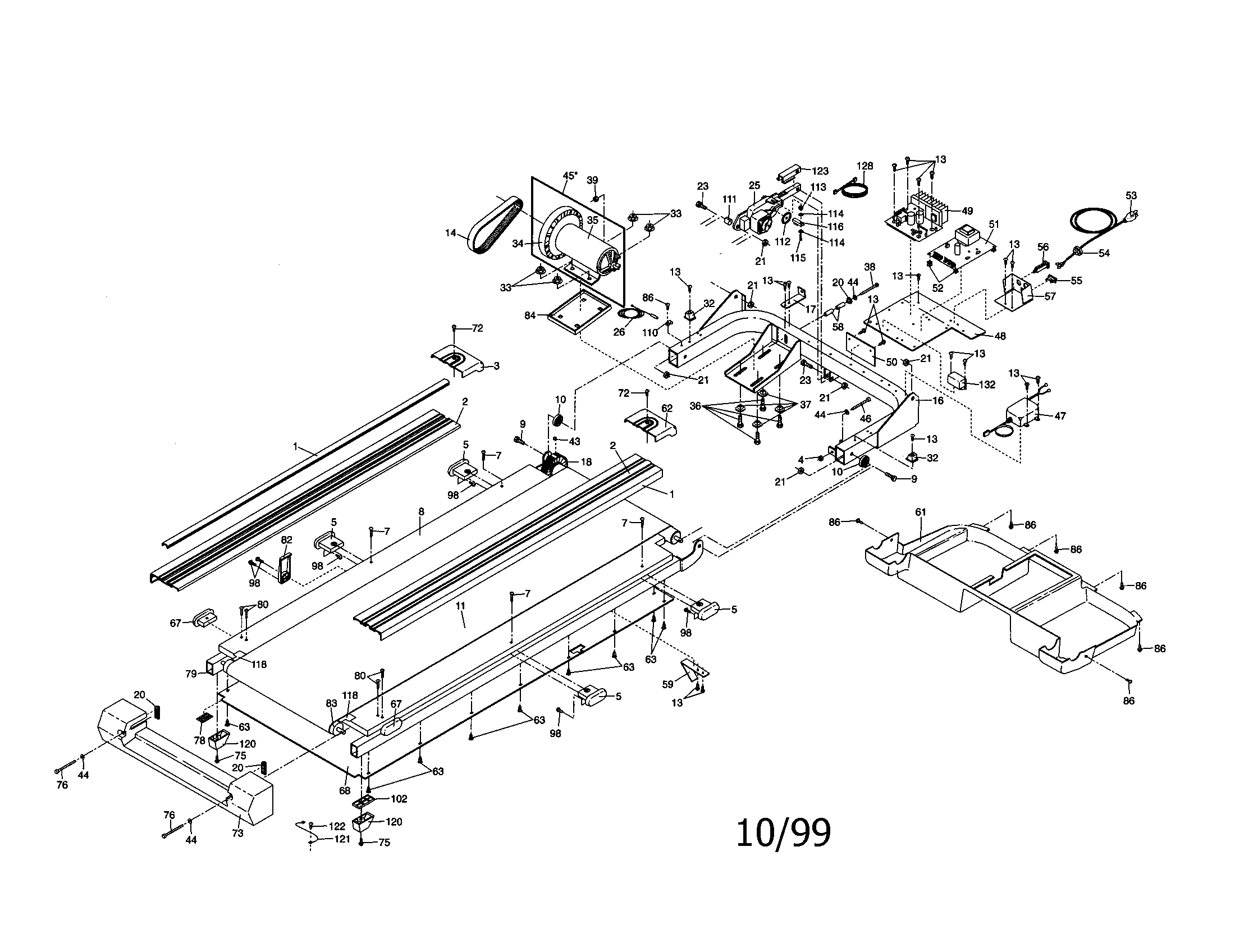 Treadmill and motor